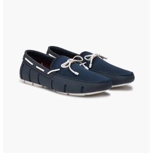 Swims Men's Braided Lace Loafer 10 Blue (Navy/white) boat shoe mesh